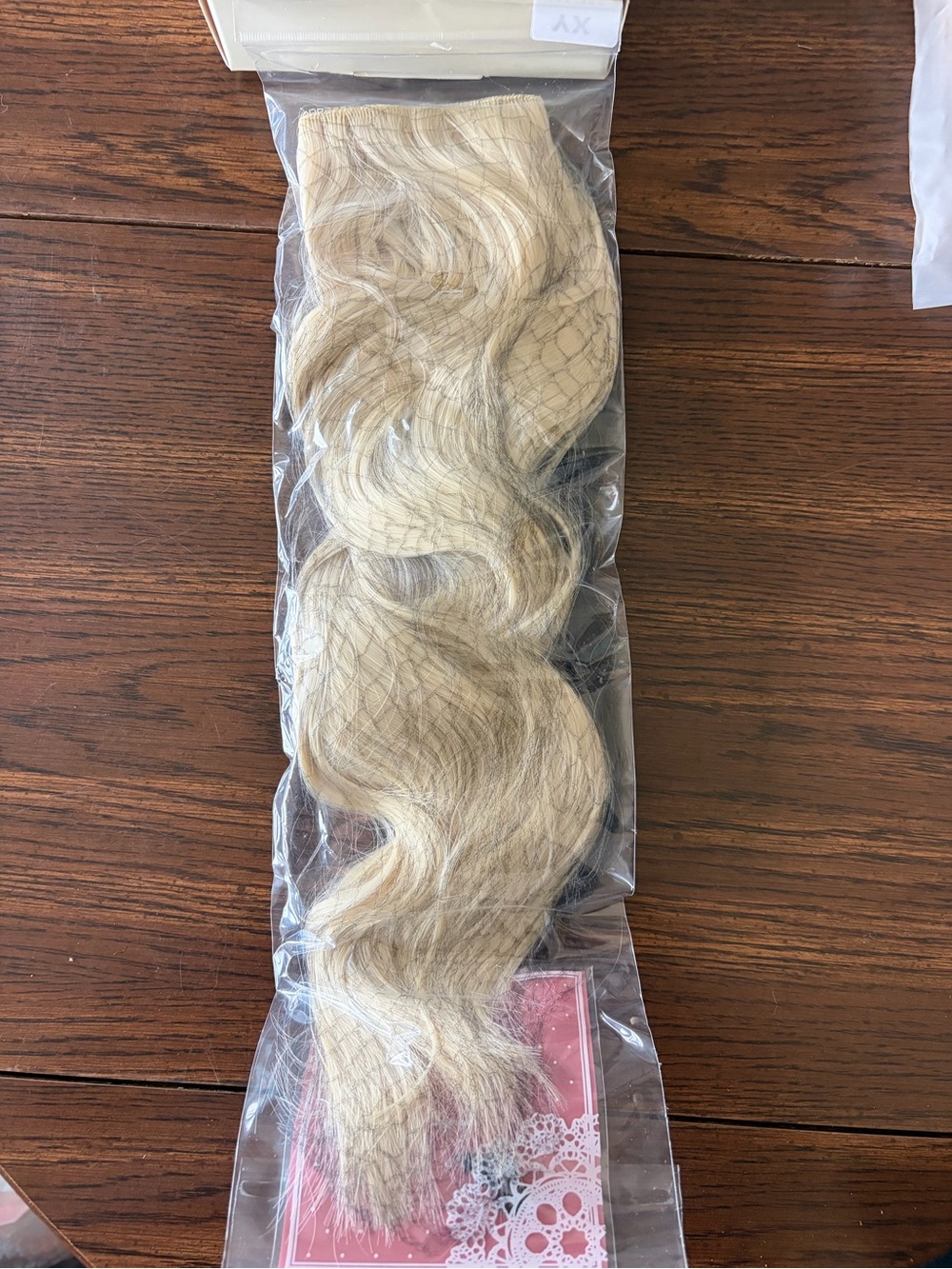 Blonde Wavy Hair Extension Piece - Natural Light Blonde